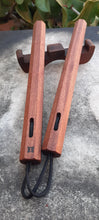Load image into Gallery viewer, Solid wood hand made mahogany nunchakus straight or tapered