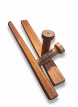 Load image into Gallery viewer, Traditonal old Style "boat" solid wood Tonfas
