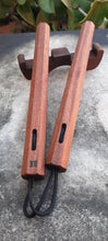 Load image into Gallery viewer, Solid wood hand made mahogany nunchakus straight or tapered
