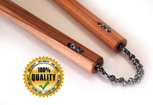 Load image into Gallery viewer, Solid Teak handcrafted Tapered Octagonal Nunchakus
