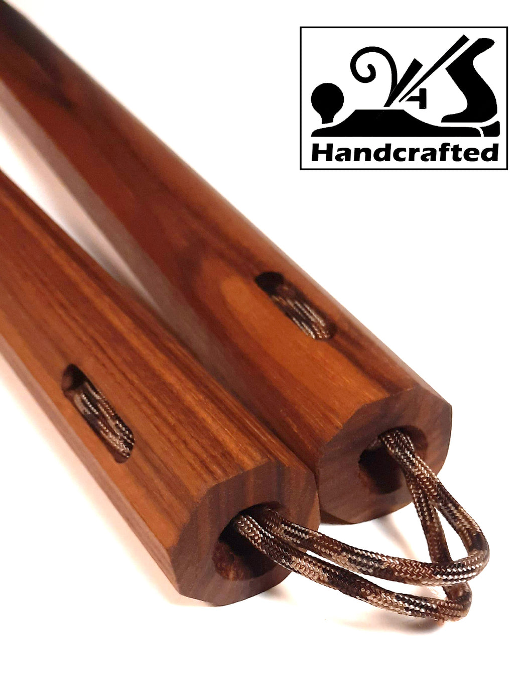 Handcrafted Elegant Solid Walnut Nunchakus